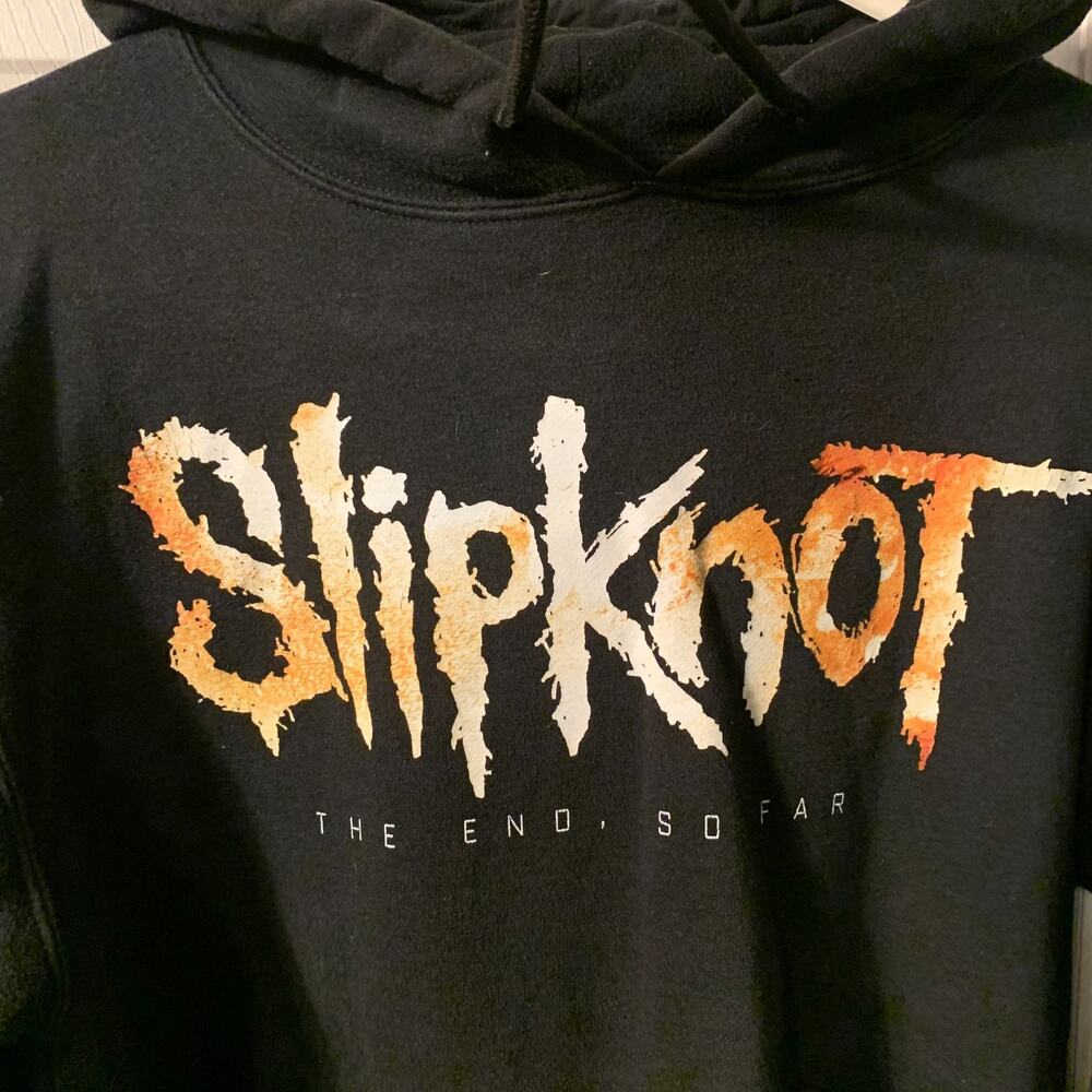 Slipknot Men's Graphic Hoodie Size S The End So Far Concert Tour Merch Black - Picture 3 of 5